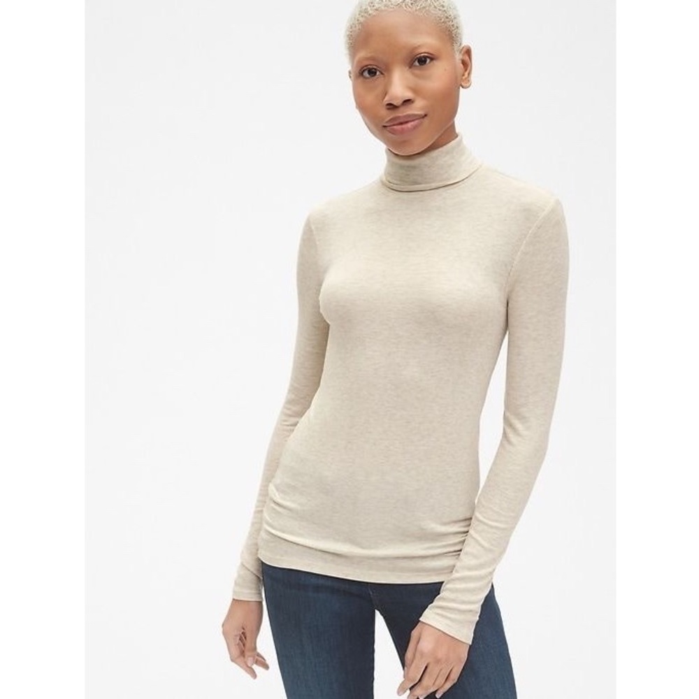 NWT GAP Slim Fit Ribbed Turtleneck in Oatmeal